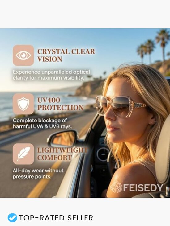 Square Sunglasses Oversized Shiny Frame Polarized UV400 Protection Glasses